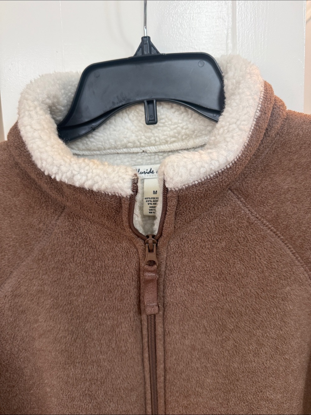 Telluride Clothing Co Women's Brown Full-Zip Sherpa Fleece Jacket M - Picture 3 of 7